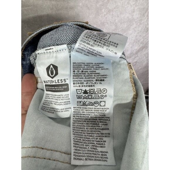 Levis 505 Jeans Mens 54x30 Blue Regular Straight Leg Denim Cotton Stretch NEW - Picture 5 of 8